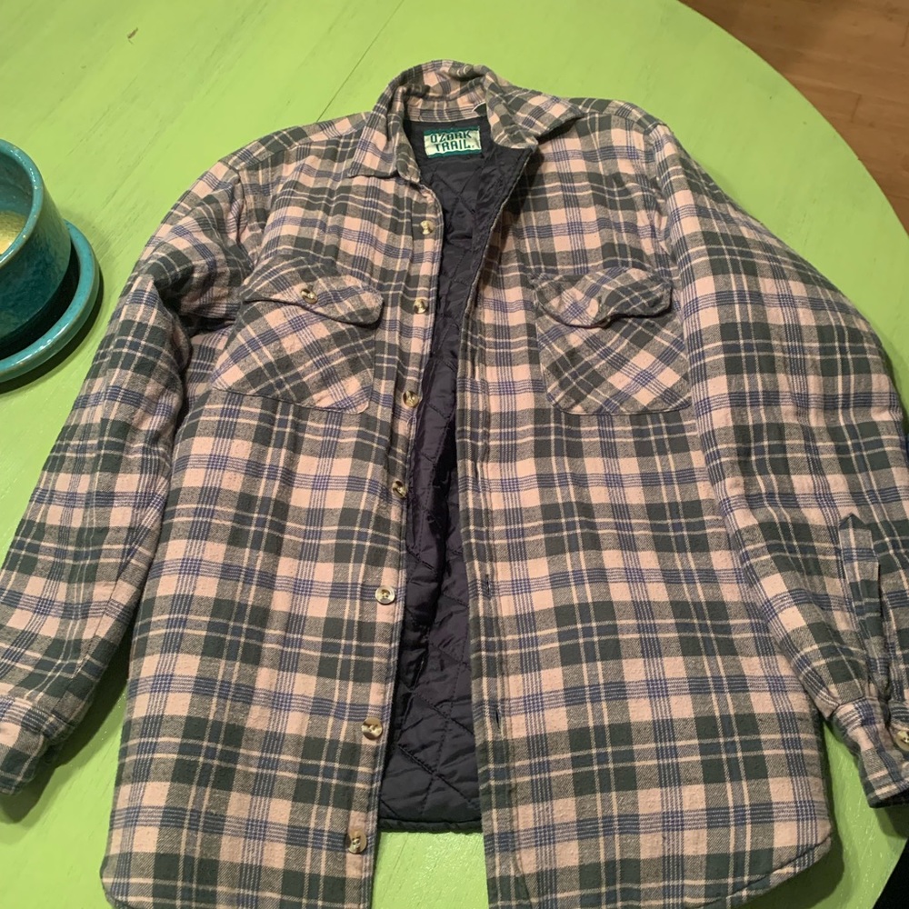 Vintage Ozark Trail Quilted Flannel Jacket Mens Large